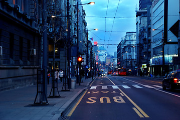 Image showing Evening Belgrade cityscape