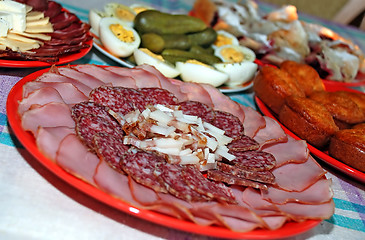Image showing Appetizing meat dishes