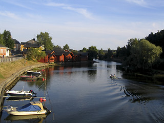 Image showing Red warehouses