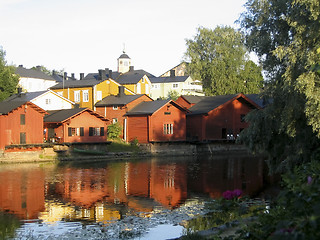 Image showing Red warehouses