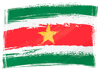 Image showing Grunge Suriname flag