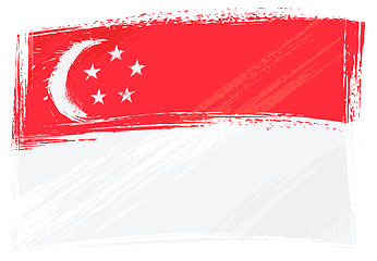 Image showing Grunge Singapore flag