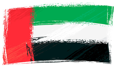 Image showing Grunge United Arab Emirates flag