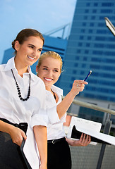 Image showing two happy businesswomen