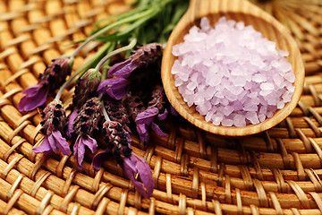 Image showing lavender bath salt