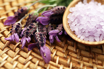 Image showing lavender bath salt