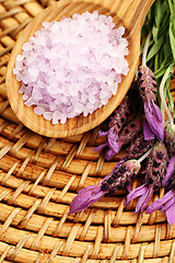 Image showing lavender bath salt