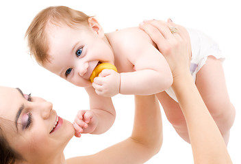 Image showing baby boy in mother hands