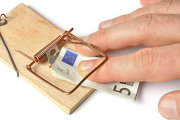 Image showing Hand and Mousetrap