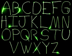 Image showing Neon Uppercase Alpabet