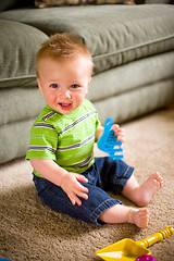 Image showing Baby Boy with Toys