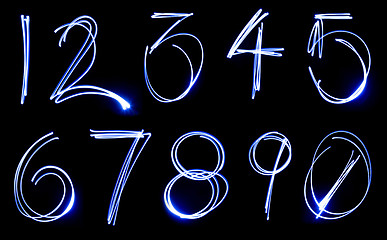 Image showing Neon Number Set