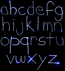 Image showing Neon Lowercase Alpabet