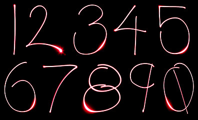 Image showing Neon Number Set