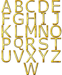 Image showing 3D Golden Alphabet