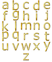 Image showing 3D Golden Alphabet