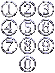 Image showing 3D Silver Framed Numbers