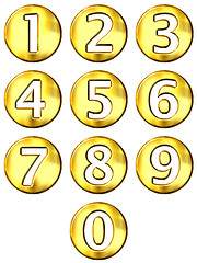 Image showing 3D Golden Framed Numbers