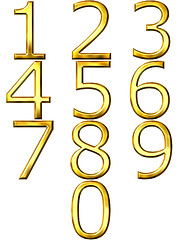 Image showing 3D Golden Numbers