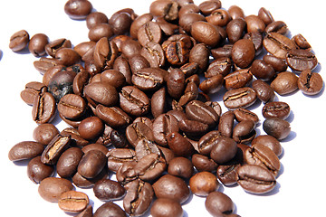 Image showing coffee beens over white background