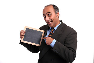 Image showing businessman with board