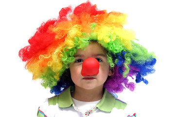 Image showing Funny clown, child, girl