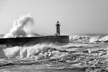 Image showing Lighthouse, Foz do Douro, Portugal