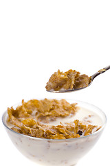 Image showing cornflakes with milk