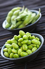 Image showing Soy beans in bowls