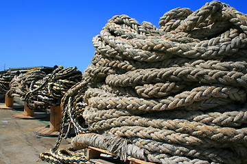 Image showing Ship Yard Ropes
