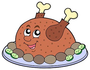 Image showing Cartoon roast meat
