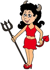 Image showing Cartoon devil girl