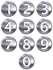 Image showing 3D Silver Framed Numbers