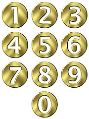 Image showing 3D Golden Framed Numbers