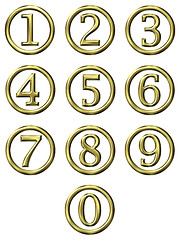 Image showing 3D Golden Framed Numbers