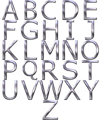 Image showing 3D Silver Alphabet