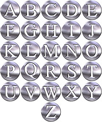 Image showing 3D Silver Framed Alphabet