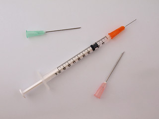 Image showing  Hypodermic syringe and needles