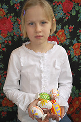 Image showing girl with easter egg