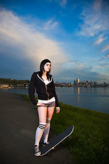 Image showing Skater teen girl