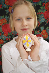 Image showing girl with easter egg