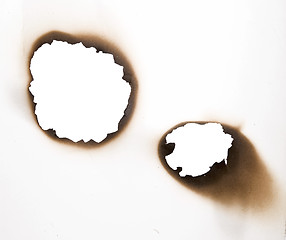 Image showing burnt holes