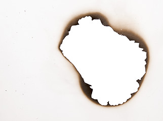 Image showing burnt hole