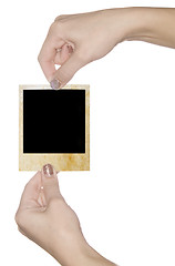 Image showing photo in a hands