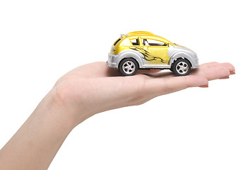 Image showing car on a hand