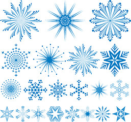 Image showing Various Snowflakes