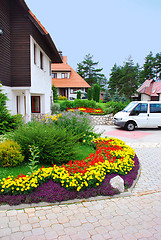 Image showing Cottage village in resort