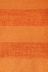 Image showing Orange striped fabric