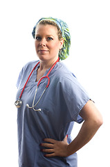 Image showing nurse doctor with stethoscope