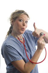 Image showing nurse doctor with stethoscope